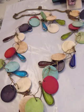 Collar largo bohemio multicolor
