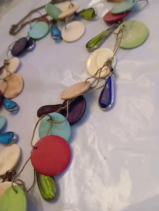 Collar largo bohemio multicolor