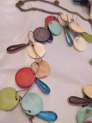 Collar largo bohemio multicolor