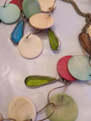 Collar largo bohemio multicolor