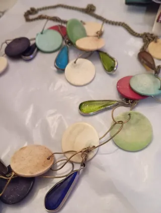 Collar largo bohemio multicolor