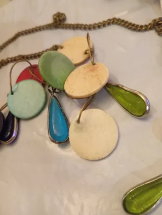 Collar largo bohemio multicolor