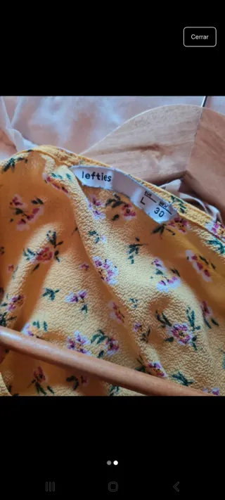 Camisa Lefties floral amarilla