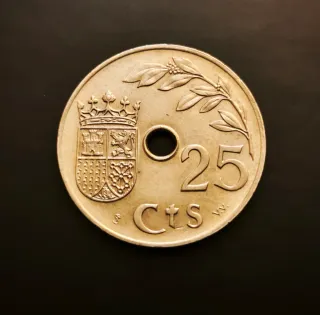 Moneda 25 céntimos 1937 Año Triunfal