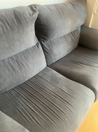 Sofá 3 plazas gris 1,95m