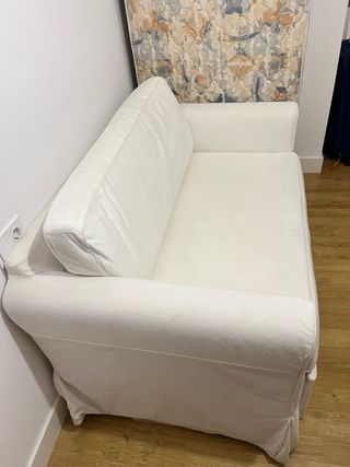 Sofá Cama Blanco Tela