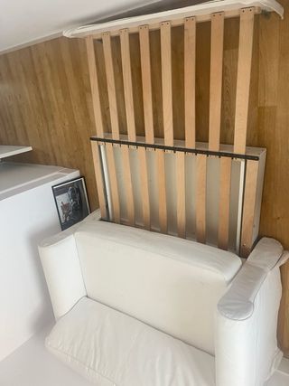 Sofá Cama Blanco Tela