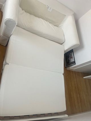 Sofá Cama Blanco Tela
