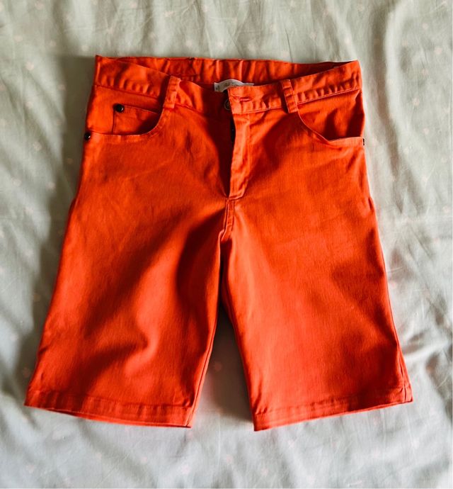 Pantalón corto Pili Carrera niño naranja