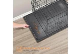 Jaula para perros negra plegable