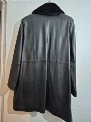 Cazadora Piel Negra Mujer Talla 2X.Nuevo.