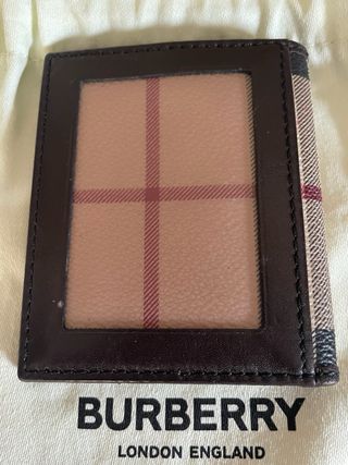 Tarjetero de piel Burberry Plegable Marrón