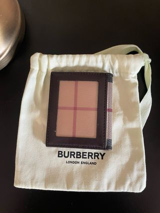 Tarjetero de piel Burberry Plegable Marrón