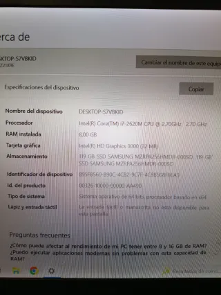 Ordenador  Portátil Sony Vaio