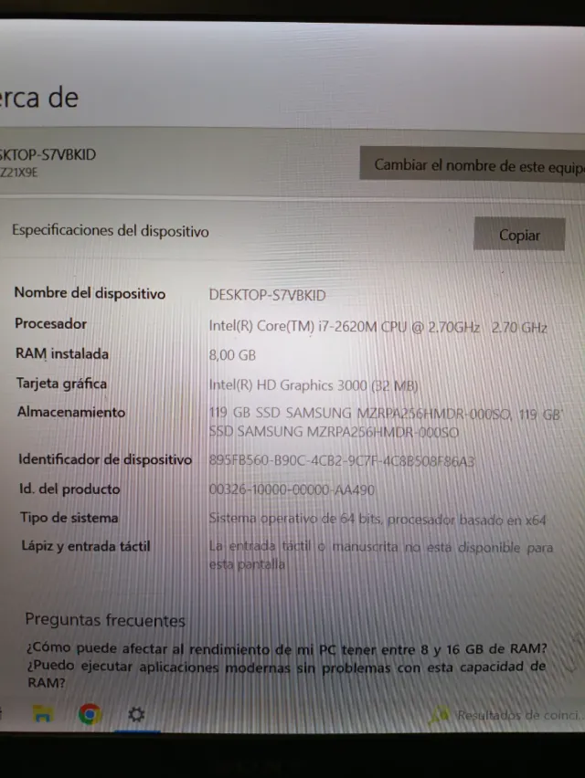 Ordenador  Portátil Sony Vaio