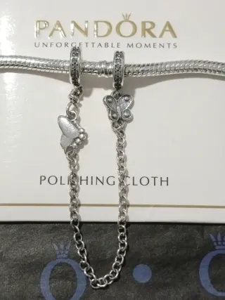 Charm Cadena de Seguridad Mariposas