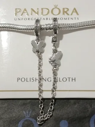 Charm Cadena de Seguridad Mariposas