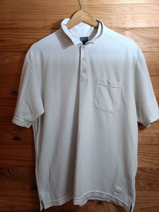 Polo Nike Manga Corta Color Beige Talla M 178cm