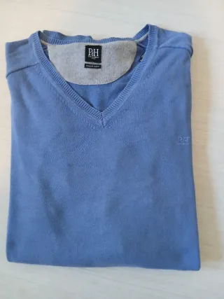 Jersey PdH azul cuello pico