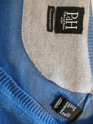 Jersey PdH azul cuello pico