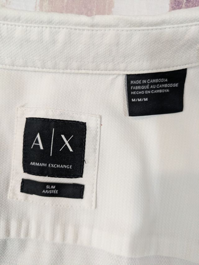 Camisa Armani Exchange Slim Fit Blanca Talla M