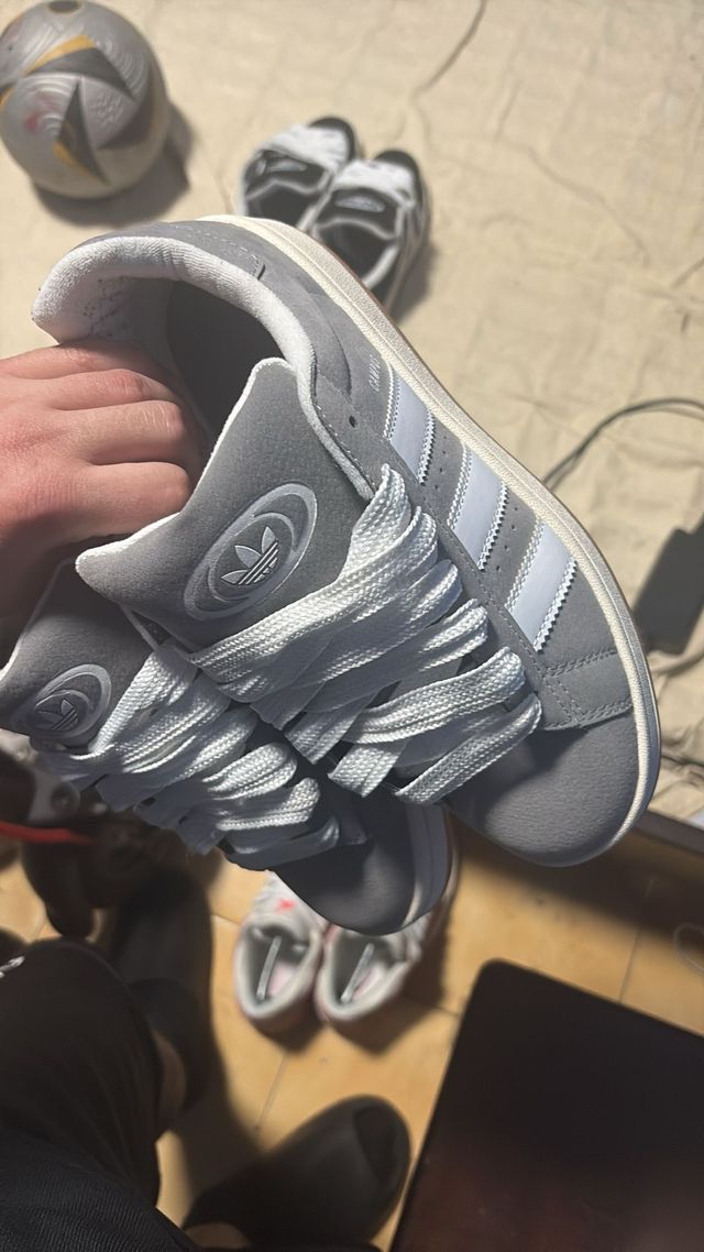 Adidas Campus Gris Blancas