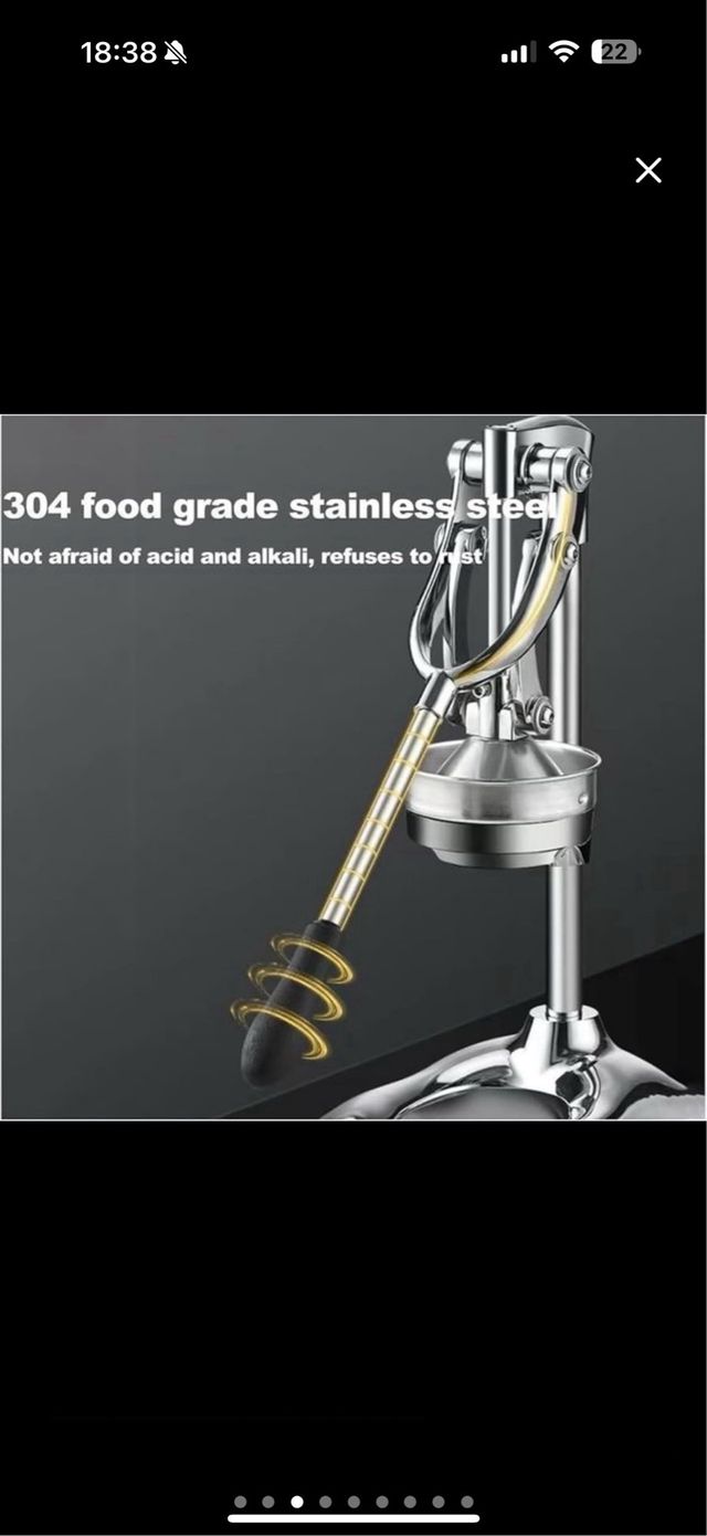 Exprimidor Manual Acero Inoxidable