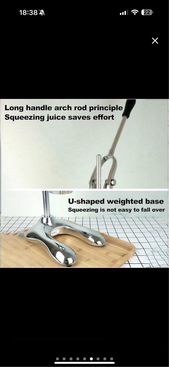 Exprimidor Manual Acero Inoxidable