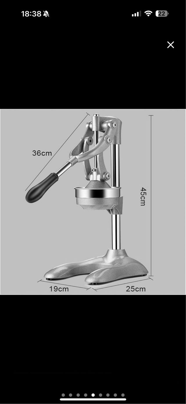 Exprimidor Manual Acero Inoxidable