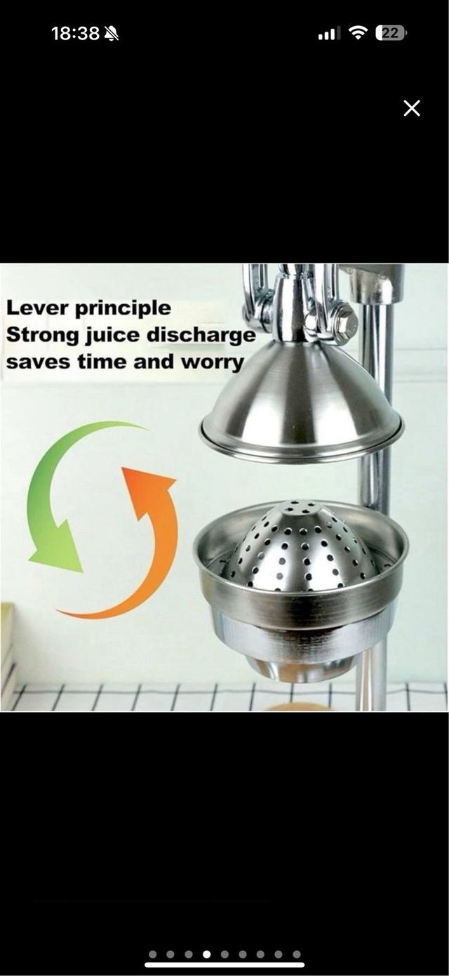 Exprimidor Manual Acero Inoxidable