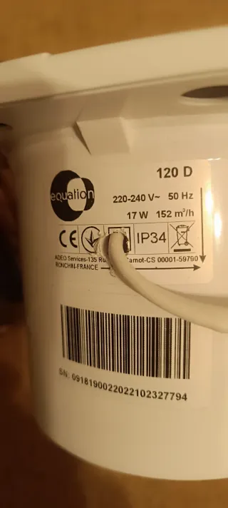 Extractor de humos Equation 120mm