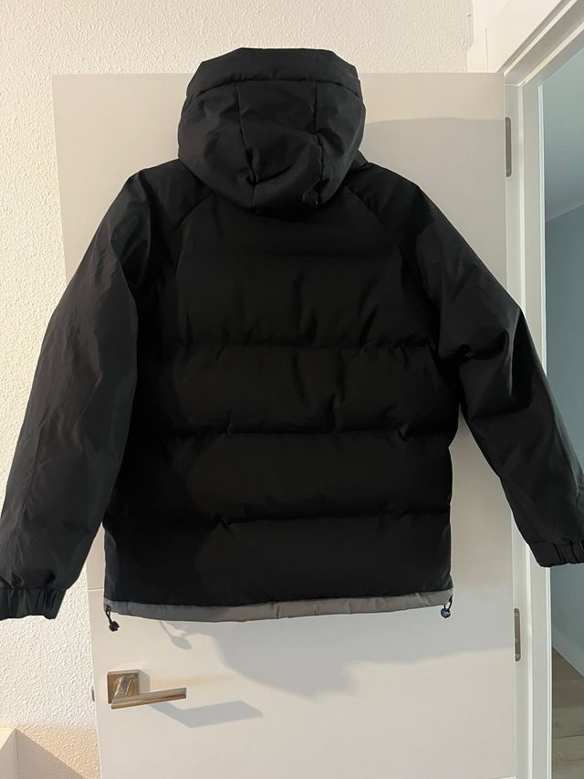 Abrigo Adidas Negro y Gris Invierno