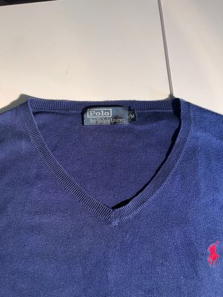 Jersey Polo Ralph Lauren V-Neck Azul Marino Talla