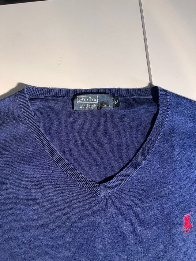Jersey Polo Ralph Lauren V-Neck Azul Marino Talla