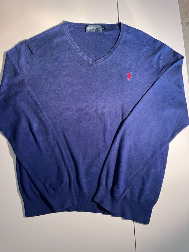 Jersey Polo Ralph Lauren V-Neck Azul Marino Talla