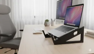 Soporte para portátil negro