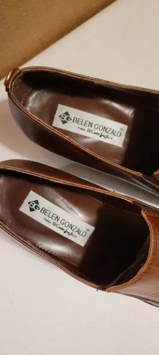 Mocasines de cuero marrón BELEN GONZALO