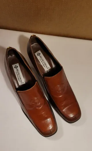 Mocasines de cuero marrón BELEN GONZALO