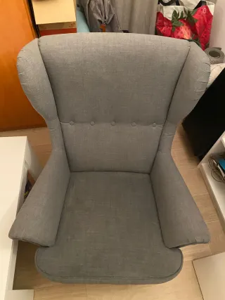 Sillón orejero Ikea Stradmon gris