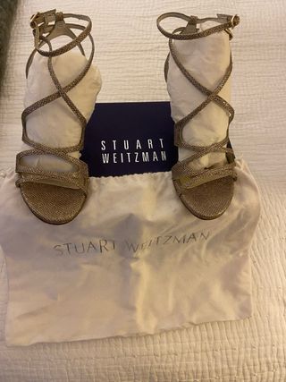 Sandalias Stuart Weitzman T37 Doradas