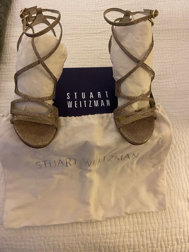 Sandalias Stuart Weitzman T37 Doradas