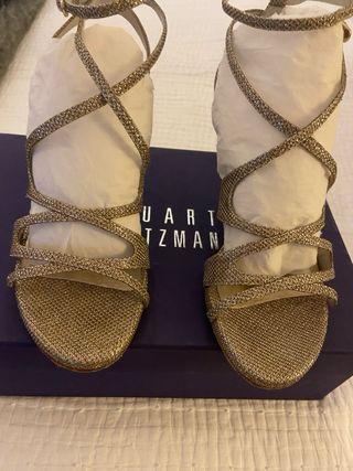 Sandalias Stuart Weitzman T37 Doradas