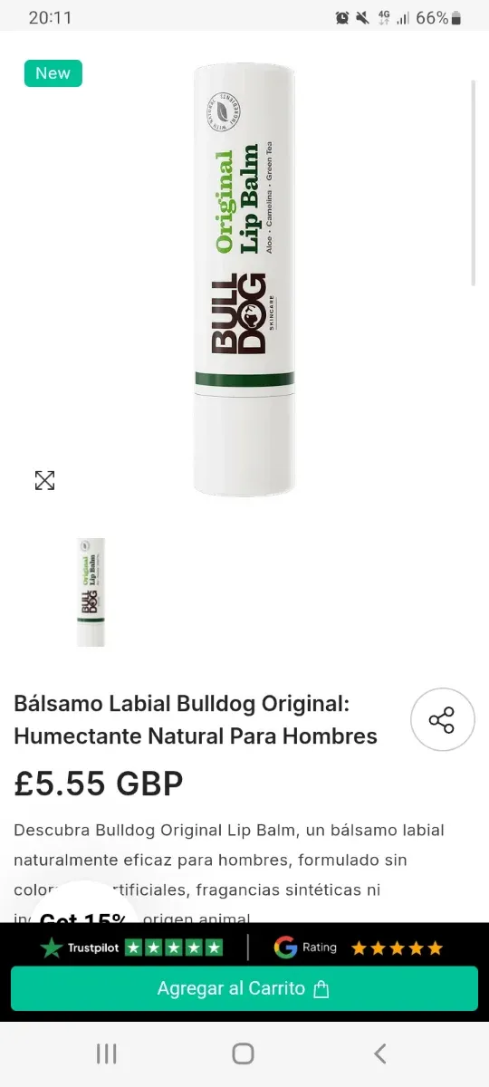 Bálsamo Labial Bulldog Original