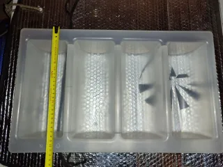 Cubertero/Molde de plástico transparente