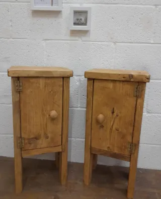 Mesitas Noche Madera Reciclada Hechas a Mano