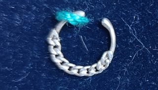 Falso Septum Plata 925. Cadena