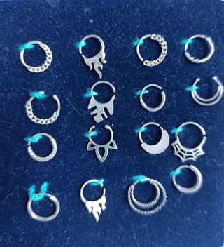 Falso Septum Plata 925. Cadena