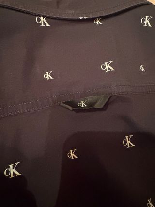 Camicia Calvin Klein nera con logo