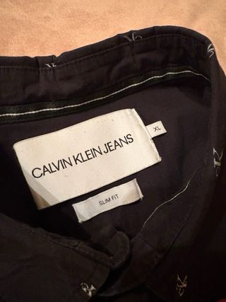 Camicia Calvin Klein nera con logo