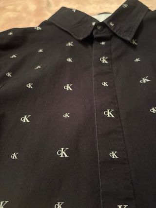 Camicia Calvin Klein nera con logo